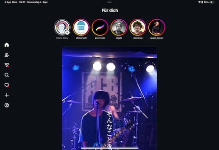 The Reels feed appears directly when the app is opened.