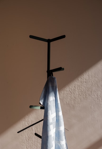 A clothes rack with a personal touch.