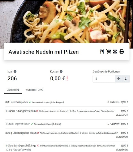 Das Anlegen eines einzigen Rezepts und aller dafür benötigten Produkte kostet mich einen halben Abend.