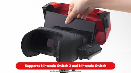 Die Switch wird von oben in die Replika gesteckt.