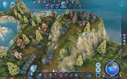 A settlement in «Fata Deum»: Between windmills, castles and fields, the influence of the gods grows.