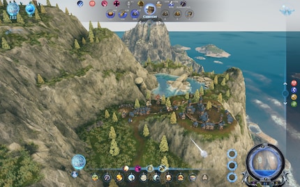 From above, the settlements look like toys in the divine plan.