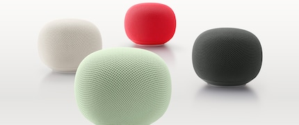 The new smart speakers are available in four colours.