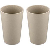 Koziol Drinking cup Connect L 350 ml, 2 pieces, sand (0.35 l, 2 x)