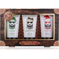 Accentra Badeset HIPSTER STYLE XMAS in Geschenkbox, inkl. 3 x 100ml Hair & Body Wash, Duft: Oak & Citrus, ...