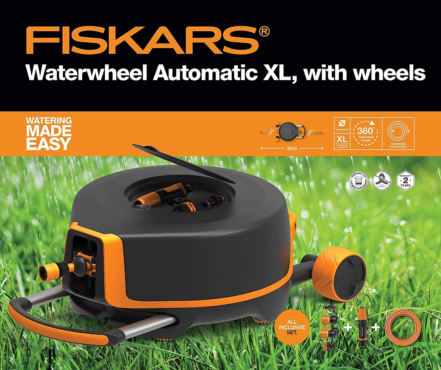 Fiskars Waterwheel XL mit Rädern (27 m) kaufen bei Galaxus