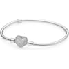 Pandora Heart clasp bracelet (18 cm, Silver)