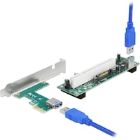 Delock Riser Karte PCI Express x1 zu 1 x PCI 32 Bit Slot mit 60 cm Kabel