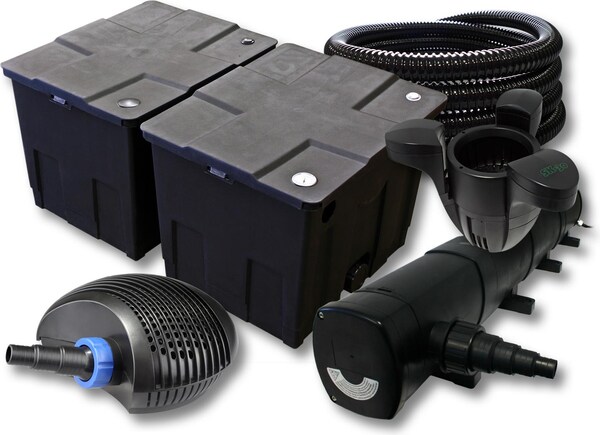 SunSun FilterSet 60000l Teich 72W Klärer,40W ECO Pumpe 25m Schlauch