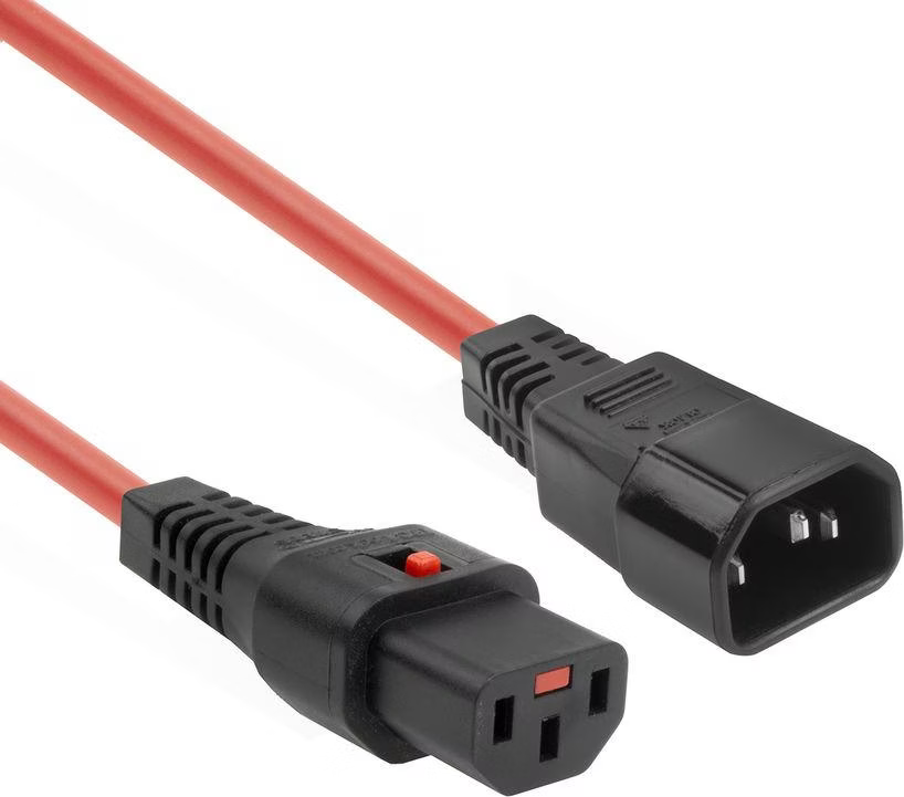 Kaltgeräteverlängerung Kaltgeräte-Stecker C14 An Buchse C13, 0,5