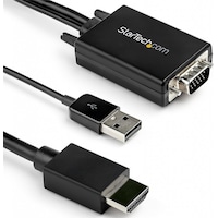 StarTech .com 2 m (6.6 ft.) VGA to HDMI Adapter Cable with USB Audio (2 m, HDMI, VGA, USB)