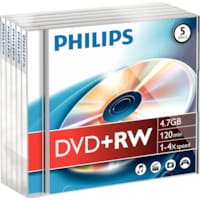 Philips 1x5 DVD+RW 4,7GB 4x JC (5 x)