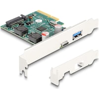 Delock PCI Express x4 Karte zu 1 x extern USB 10 Gbps Type-C™ Buchse + 1 x extern USB 10 Gbps Typ-A Buchse