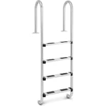 Uniprodo Pool ladder - 4 Steps - Narrow stile bow (Pool ladder)