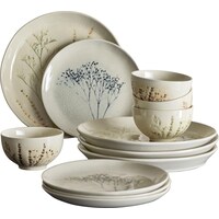 Bloomingville Bea Tableware Set, Nature, Stoneware (12 Stück)