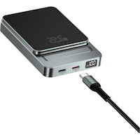 4smarts Wireless Powerbank OneStyle 5000mAh MagSafe-kompatibel, schwarz (5000 mAh, 22.50 W, 18.50 Wh)