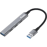 equip USB-Hub 4-Port 3.0 ->1x3.0,3x2.0 o.Charger grau (USB A)