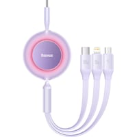 Baseus Bright Mirror 4, USB-C 3-in-1 cable for micro USB / USB-C / Lightning 100W / 3.5A 1.1m (Purpl (1.10 m, USB 2.0)