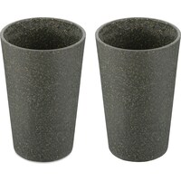 Koziol Drinking cup Connect L 350 ml, 2 pieces, Grey (0.35 l, 2 x)