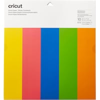 Cricut Stickerpapier Smart 30.5 x 30.5 cm, 10 Blatt, Mehrfarbig (210 g/m², 10 x)