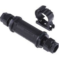 Rs Pro IP68 5P black tee tube cable connector