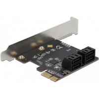 Delock 90010 - PCIe x1> 4x SATA Low Profile - Serial ATA - SATA