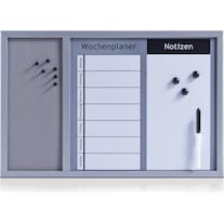 Zeller Present Kombitafel (Magnettafel, Pinnwand, Whiteboard, Wochenplaner, 60 x 40 cm)