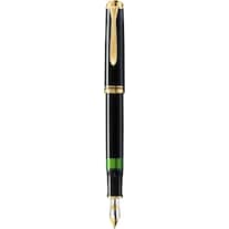 Pelikan Fountain Pen M600 Black F Case (Black, Gold)