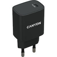 Canyon Charger 1xUSB-C 20W Power Delivery black retail (20 W, Power Delivery)