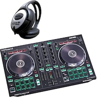 Roland DJ-202 USB-DJ-Controller mit Kopfhörer