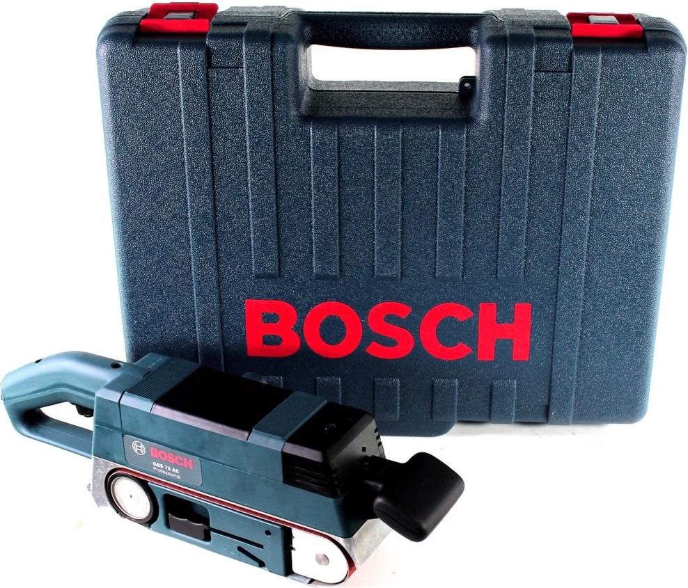 Bosch Professional Bandschleifer GBS 75 AE mit Koffer Gewebeschleifband Staubsack Grafitplatte Belt sanders 750 W Galaxus