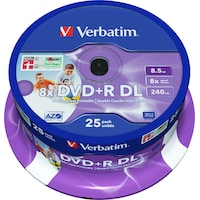 Verbatim DVD+R, Double Layer, 8x, 8.5GB, 25 spindle (25 x)