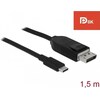 Delock DisplayPort  –  USB C (1.50 m, DisplayPort, USB)