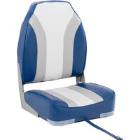 MSW Bootssitz 42 x 50 x 60 cm weiß-blau-grau Klappsitz Steuerstuhl Bootsstuhl