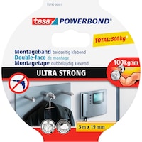 tesa Powerbond ULTRA STRONG doppelseitiges Montageband (19 mm, 5 m, 1 Piece)