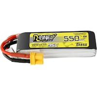 Tattu R-Line 550mAh 7.4V 2S1P 95C Lipo Battery (7.40 V, 550 mAh)