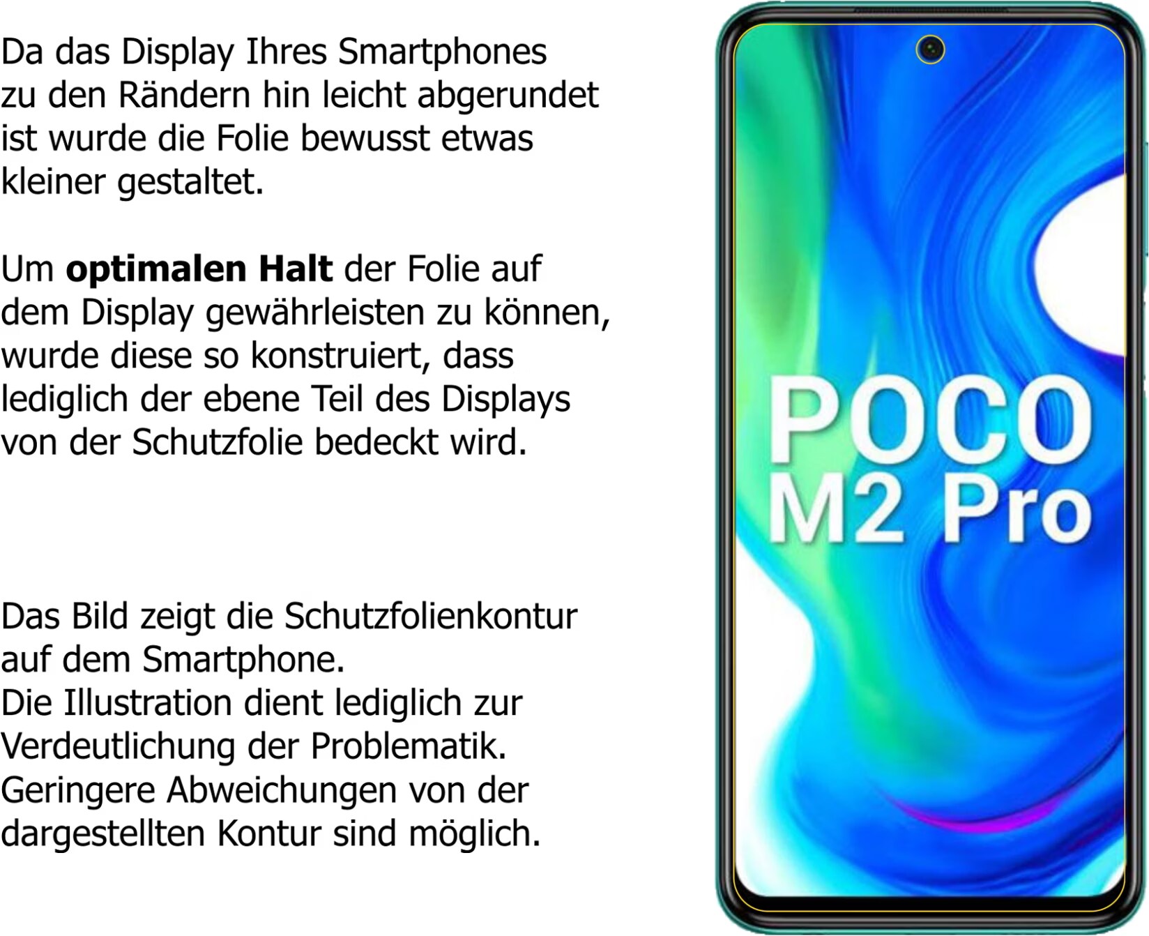 Dipos Pellicola Protettiva In Vetro Cristallo Per Poco M3: Protezione Schermo HD Anti Graffio, Facile Applicazione, Made In Germany