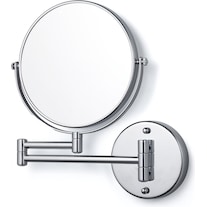 tesa VISIOON Kosmetikspiegel schwenkbar mit 5-fach-Vergrößerung -Spiegel zur Wandmontage ohne Bohren
