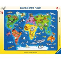 Ravensburger World map with animals (30 pieces)
