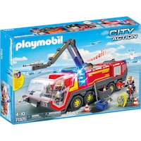 Playmobil 71371 Airport Fire Truck with Light and Sound (71371, Playmobil City Action)