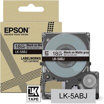 Epson Matte L Gray/Black 18mm LK-5ABJ (7 cm, Schwarz, Grau)