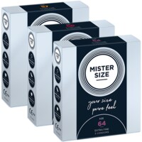 Mister Size Probierpack XL» (57mm, 60mm, 64mm) 3 x 3 Kondome zum Anprobieren und Austesten (9 Stk.)