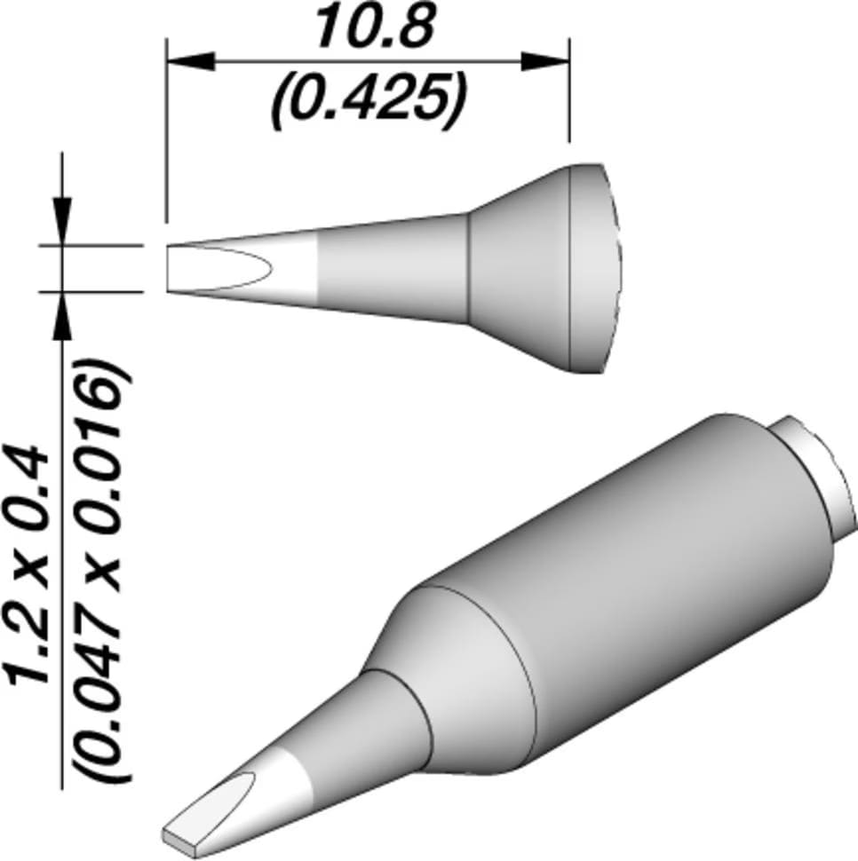 JBC C245 Lötspitze 1,0 Mm Meißelform Gewinkelt - C245-771 Für Lötstationen