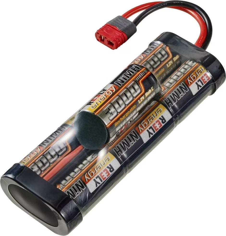 Reely Batteria Ricaricabile NiMh 8.4V 5000mAh, 7 Celle Sub-C Stick Con Spina Traxxas Per Modellismo