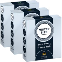 Mister Size Probierpack S» (47mm, 49mm, 53mm) 3 x 3 Kondome zum Anprobieren und Austesten (9 Stk.)