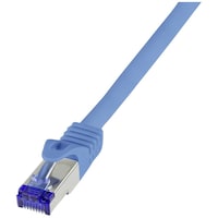 LogiLink Patchkabel Ultraflex, Kat.6A, S/FTP, 15 m, blau mitCat.7 Rohkabel, extra flexibles & weiches Kabel m (S/FTP, CAT6a, 15 m)