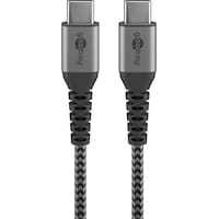 Goobay Goobay USB-C cable, textile, metal plug, extra robust (0.50 m, USB 2.0)
