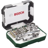 Bosch Professional Zubehör Schrauberbit- und Ratschen-Set, 26-teilig (Innensechsrund TX mit Loch M20, Innensechsrund TX Mit Loch M15, Innensechsrund TX mit Loch M10, Kreuz Phillips PH M2)
