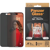 PanzerGlass Privacy Screen Protector Ultra-Wide Fit (1 Stück, iPhone 15 Pro)