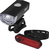 Emos Aufladbare LED-Fahrradleuchten P3923, Frontlicht + Rücklicht, 90 lm